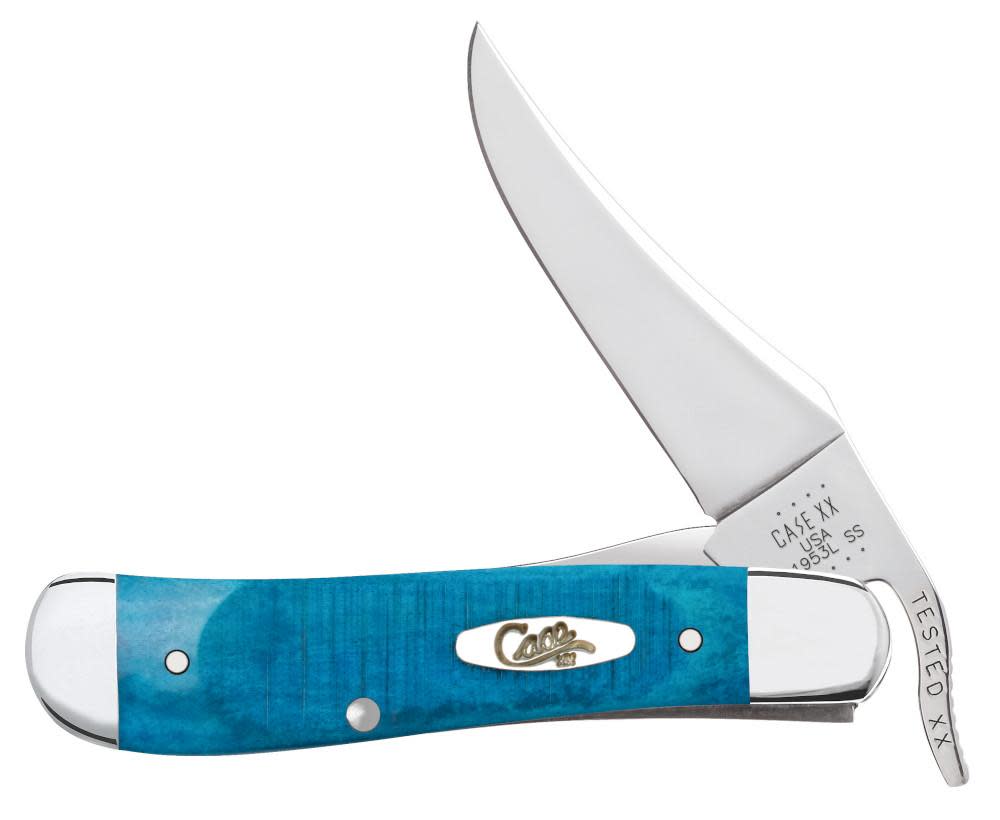 Case XX™ Sawcut Jigged Caribbean Blue Bone Russlock 25589 Case XX™ Sawcut Jigged Caribbean Blue Bone Russlock 25589