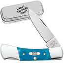 Case xx 10629 Father Day Lockback  Caribbean Blue Bone Sawcut Jig