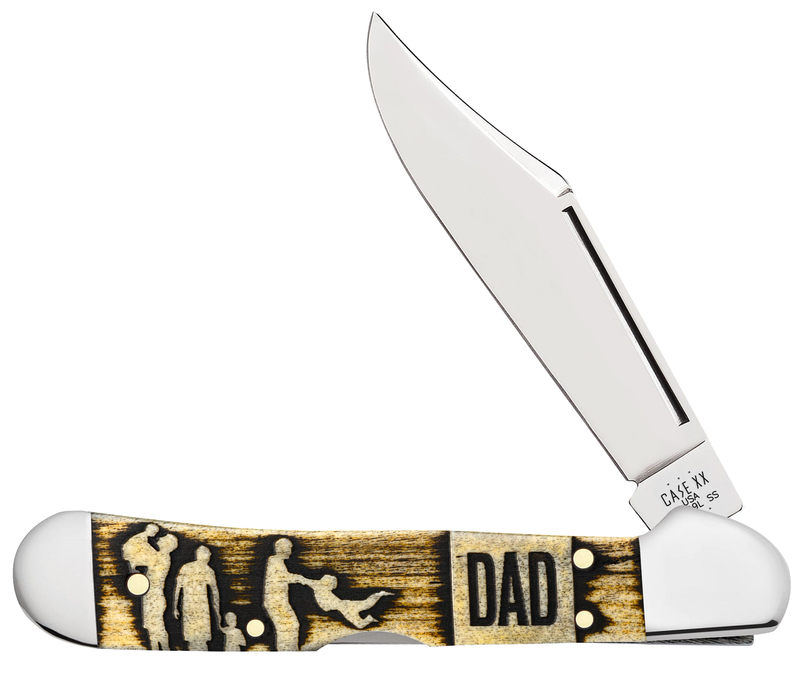 Case XX Father's Day Natural Bone Wash Mini CopperLock with Tin 10621