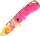 ROUGH RYDER TIE DYE LINERLOCK PINK SWIRL