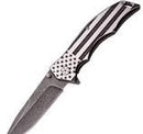 mTECH CHROME FLAG HANDLE KNIFE