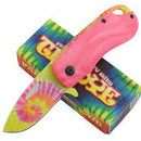 ROUGH RYDER TIE DYE LINERLOCK PINK SWIRL