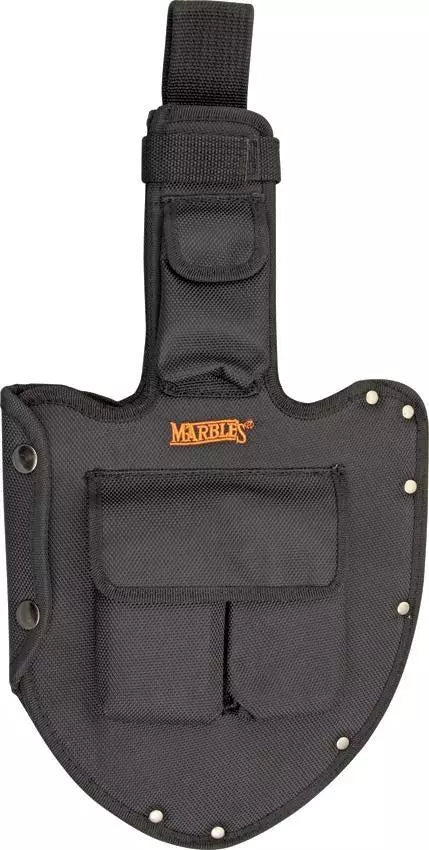 Marbles Fireman Shovel Black Heavy Duty Belt Sheath w/ Sharpening Stone 5015S