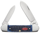 Case Navy Blue Bone Canoe W/Red Shield