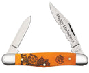 Halloween Smooth Orange Bone Half Whittler w/Serrated Blade 10602