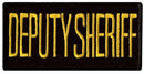 Deputy Sheriff Chest Patch, Hook, Medium Gold/Black 4x2"