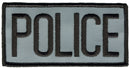 Police Chest Patch, Hook, Reflective, 4x2"