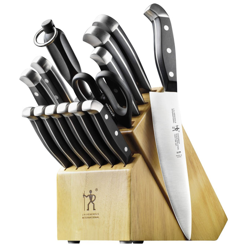 Henckels Statement Fine Edge, 15 Piece Knife Set with Sharpening Steel and Kitchen Shears