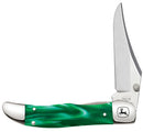 Case John Deere Green Pearl Kirinite Smooth Kickstart Mid-Folding Hunter with Pocket Clip