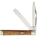 Rough Rider 1905 Doctors Stainless Clip and Spatula Blades Knife with Tobacco Smooth Bone Handle