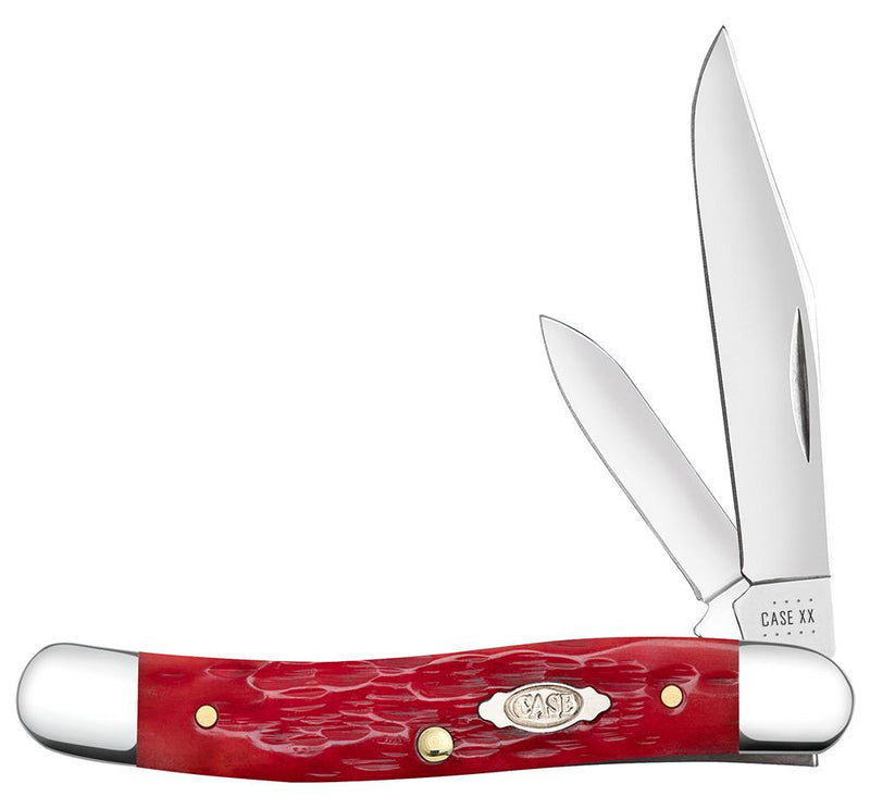 CASE Dark Red Bone Peach Seed Jig Chrome Vanadium Medium Jack - 31955