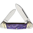 Rough Ryder 2151 Small Canoe Purple Swirl