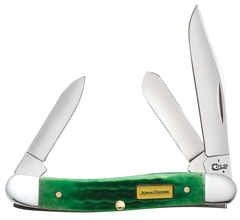 Case John Deere Corn Cob Jig Bright Green Bone Medium Stockman