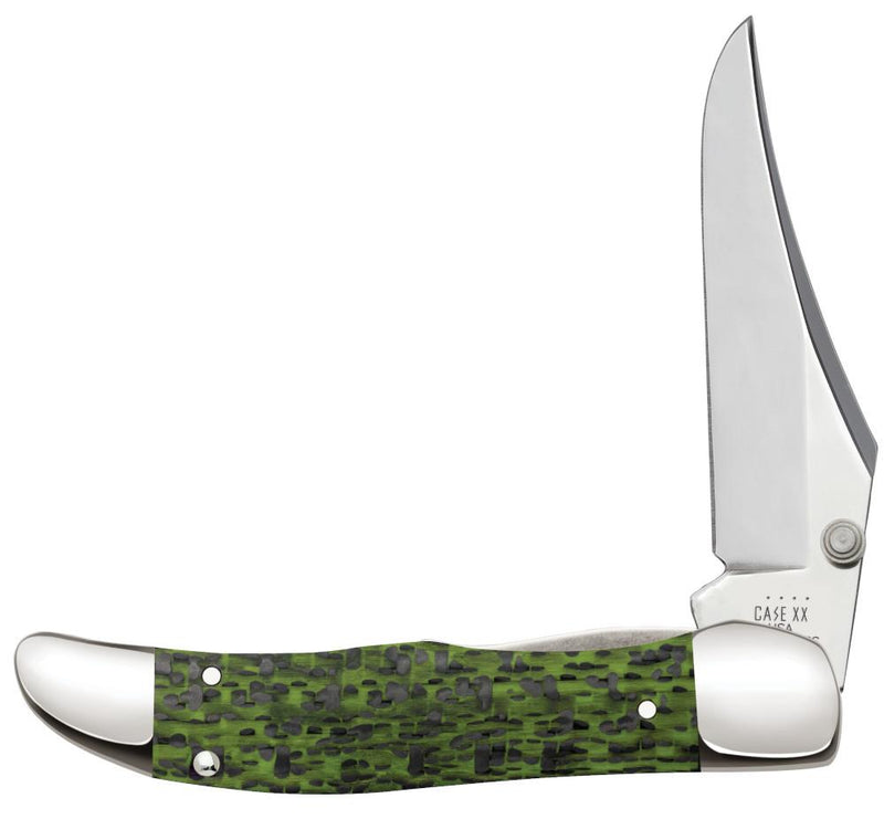 Case Kickstart Green & Black Carbon Fiber Weave Mid-Folding Hunter (50711)