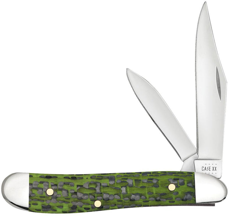 Case Green & Black Carbon Fiber Weave Smooth Peanut (50714)