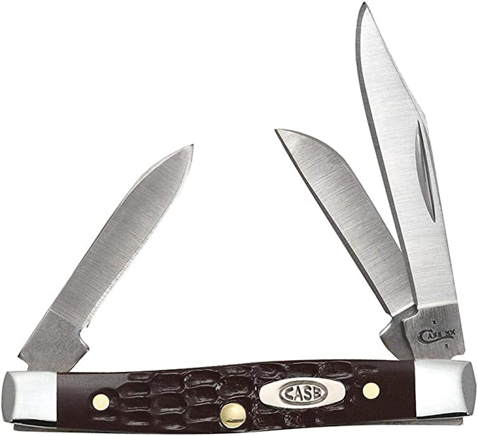Case XX™ Jigged Brown Synthetic Stockman Stainless 00081