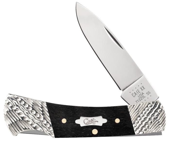Worked Bolster Ebony Wood Smooth Lockback (CA59672)
