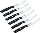 Farberware Triple Riveted Steak Knife Set, 6-Piece, High-Carbon Stainless Steel Knife Set, Razor-Sharp Steak Knife Set with Fine Edge Blades, Black