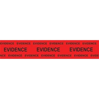 Box Sealing Evidence Tape (Black on Red)