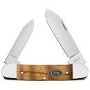 Case XX Smooth Yellow Curly Oak Wood Canoe Stainless 47126