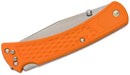 Buck 110 Slim Select Folding Hunter 3.75" Plain Blade, Blaze Orange GFN Handles, Deep Carry Pocket Clip - 12699