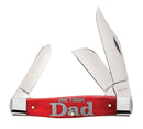 One Tough Dad - Case Smooth Red Bone Large Stockman with Tin (CA10592)