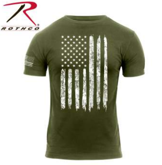Rothco Distressed US Flag Athletic Fit T-Shirt