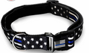 Thin Blue Line Stars and Stripes Dog Collar