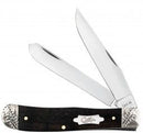 Case Worked Bolster Ebony Wood Smooth Trapper (59670) (7254 SS)