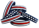 Red, White, and Blue American Silicone Bracelet