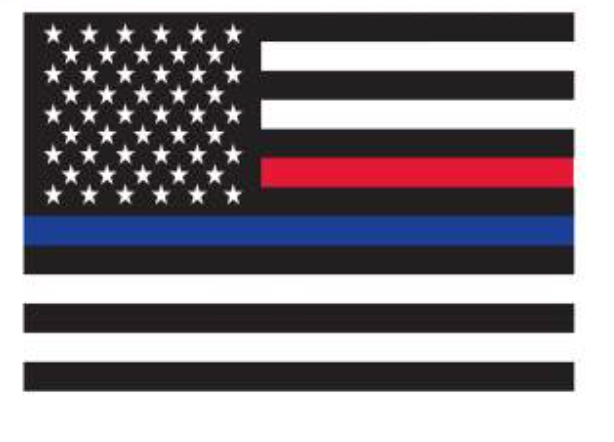 Rothco Thin Blue Line & Thin Red Line Flag Decal