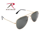 Rothco Folding Aviator Sunglasses Smoke/Gold