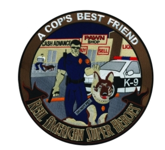 Hero's Pride K-9, Real American Super Heroes Tribute Patch 12"