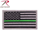 Rothco Thin Green Line US Flag Patch - Hook Back