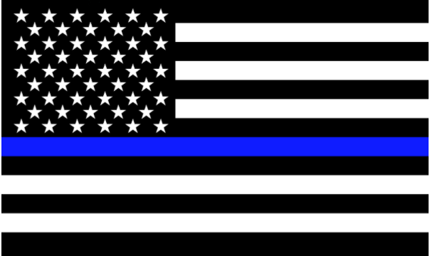 Flag 3'x5' Blue Line USA