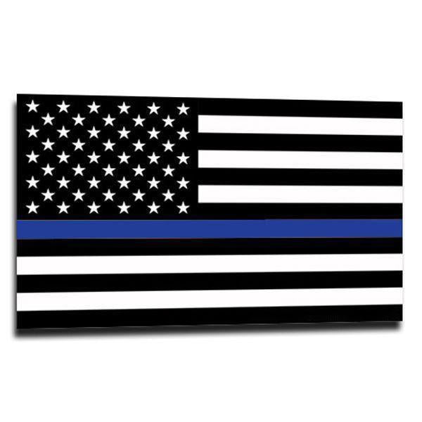 Thin Blue Line Magnetic Flag Decal
