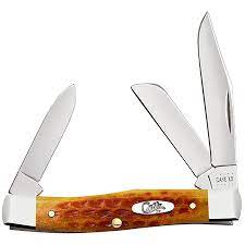 Pocket Worn Harvest Orange Corn Cob Jigged Bone Medium Stockman