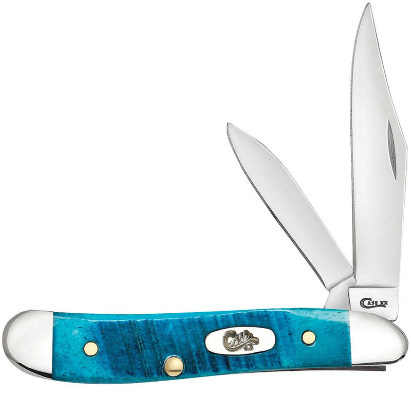 Case XX Sawcut Caribbean Blue Bone Peanut Stainless 25596