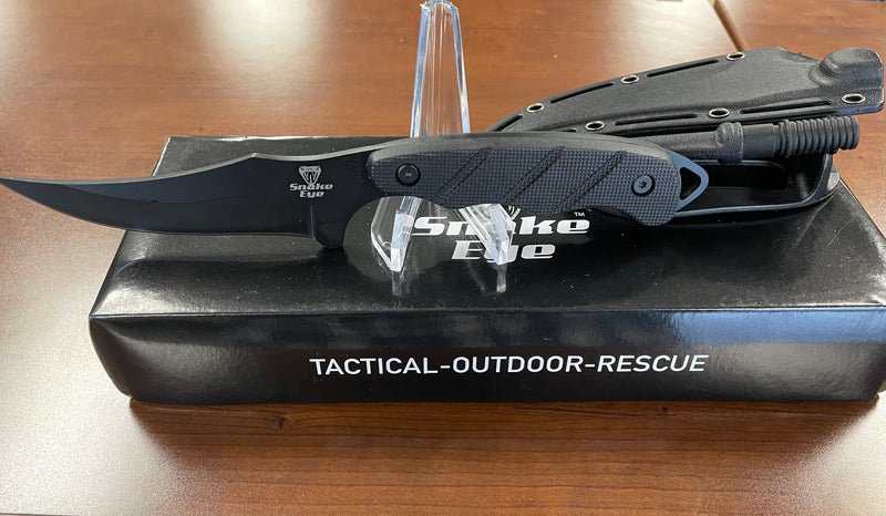 Snake Eye Tactical Outdoor Knife with Sharpening Stick