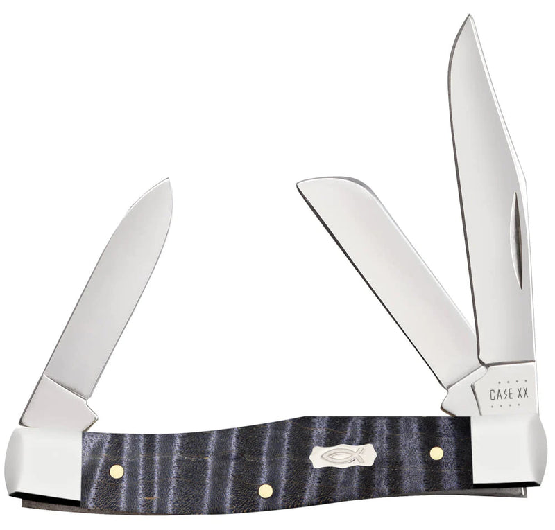 Case Medium Stockman Smooth Purple Curly Maple Medium Stockman 80541
