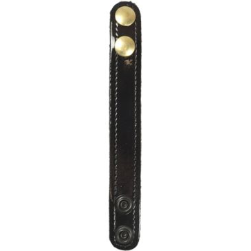 Gould & Goodrich 3/4" Wide Hi Gloss Belt Keepers-Silver Snaps